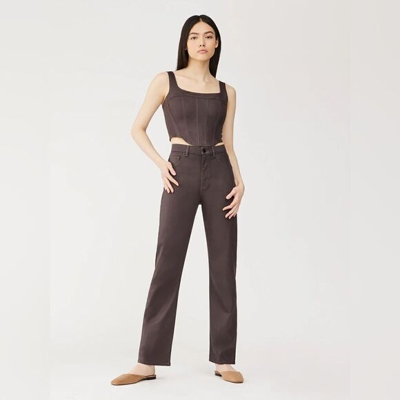 DL1961 EMILIE STRAIGHT IN DARK COCOA - Picture 1 of 15